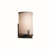 Justice Designs - FAB-5531-WHTE-DBRZ - One Light Wall Sconce - Textile - Dark Bronze