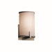 Justice Designs - FAB-5531-WHTE-NCKL - One Light Wall Sconce - Textile - Brushed Nickel