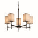 Justice Designs - FAB-8410-15-CREM-DBRZ - Five Light Chandelier - Textile - Dark Bronze