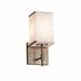Justice Designs - FAB-8411-15-WHTE-NCKL-LED1-700 - LED Wall Sconce - Textile - Brushed Nickel