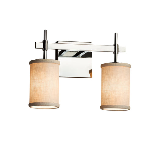Textile Two Light Bath Bar Polished Chrome