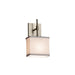 Justice Designs - FAB-8417-55-WHTE-NCKL - One Light Wall Sconce - Textile - Brushed Nickel