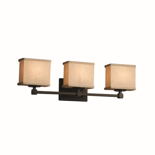 Textile Three Light Bath Bar Dark Bronze