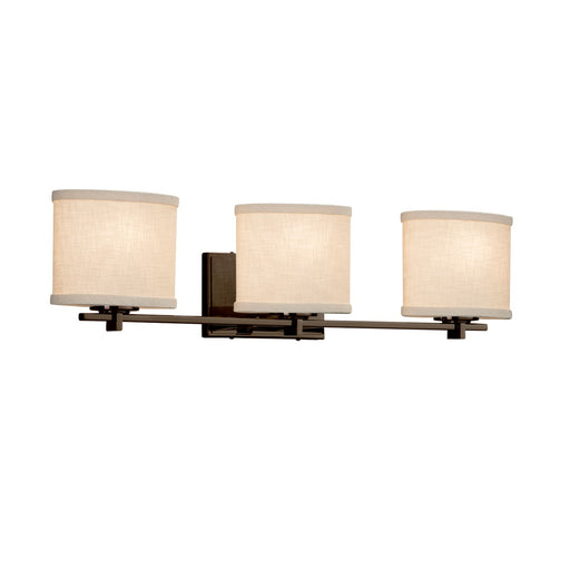 Textile Three Light Bath Bar Dark Bronze
