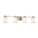 Justice Designs - FAB-8444-10-WHTE-NCKL-LED4-2800 - LED Bath Bar - Textile - Brushed Nickel