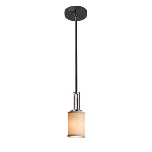 Textile LED Pendant Polished Chrome
