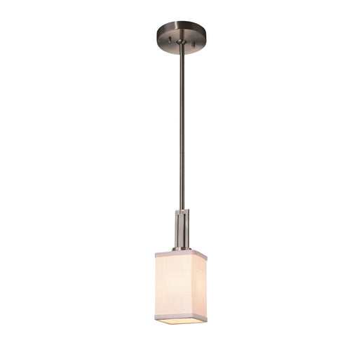 Textile LED Pendant Brushed Nickel