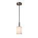 Justice Designs - FAB-8445-15-WHTE-NCKL-LED1-700 - LED Pendant - Textile - Brushed Nickel