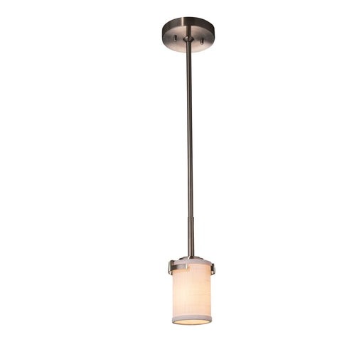 Textile LED Pendant Brushed Nickel