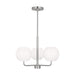 Generation Lighting. - GLC1043BS - Three Light Chandelier - Rory - Brushed Steel