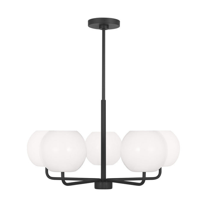 Generation Lighting. - GLC1055MBK - Five Light Chandelier - Rory - Midnight Black