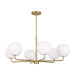 Generation Lighting. - GLC1066SB - Six Light Chandelier - Rory - Satin Bronze