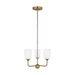 Generation Lighting. - GLC1073SB - Three Light Chandelier - Emile - Satin Bronze