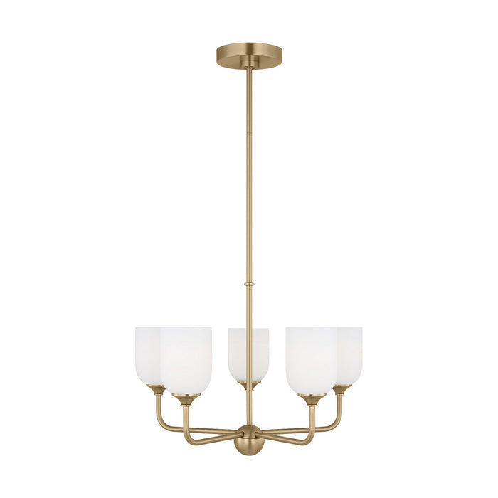 Generation Lighting. - GLC1085SB - Five Light Chandelier - Emile - Satin Bronze