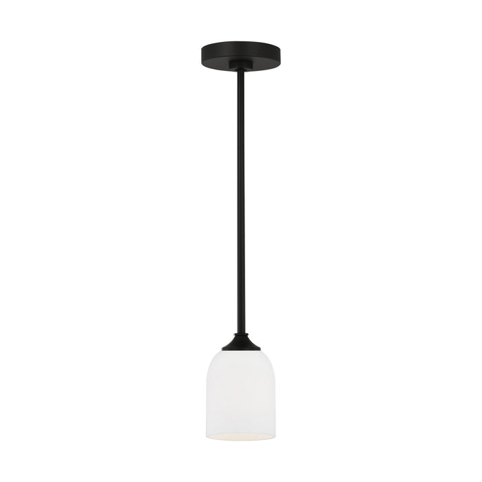 Generation Lighting. - GLP1021MBK - One Light Mini Pendant - Emile - Midnight Black