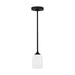 Generation Lighting. - GLP1021MBK - One Light Mini Pendant - Emile - Midnight Black