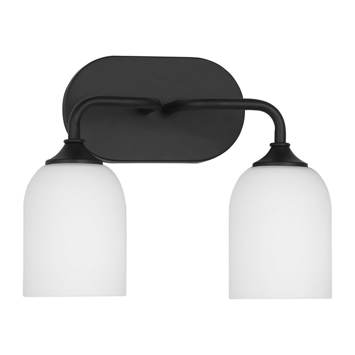 Generation Lighting. - GLV1022MBK - Two Light Vanity - Emile - Midnight Black