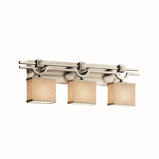 Justice Designs - FAB-8503-55-CREM-NCKL-LED3-2100 - LED Bath Bar - Textile - Brushed Nickel