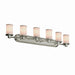 Justice Designs - FAB-8516-10-WHTE-NCKL - Six Light Bath Bar - Textile - Brushed Nickel