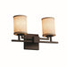 Justice Designs - FAB-8702-10-CREM-DBRZ - Two Light Bath Bar - Textile - Dark Bronze