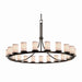 Justice Designs - FAB-8716-10-WHTE-DBRZ - 21 Light Chandelier - Textile - Dark Bronze