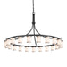 Justice Designs - FAB-8736-10-WHTE-MBLK - 21 Light Chandelier - Textile - Matte Black