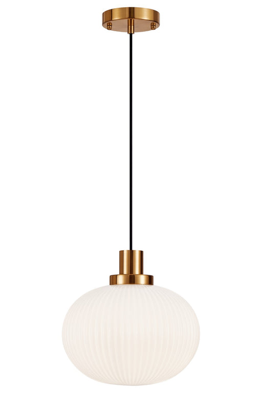 Matteo Lighting - C61003AGOP - One Light Pendant - Charismo - Aged Gold Brass