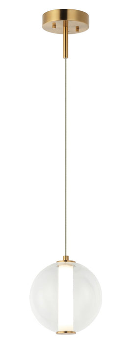 Matteo Lighting - C69611AGCL - LED Pendant - Belange - Aged Gold Brass