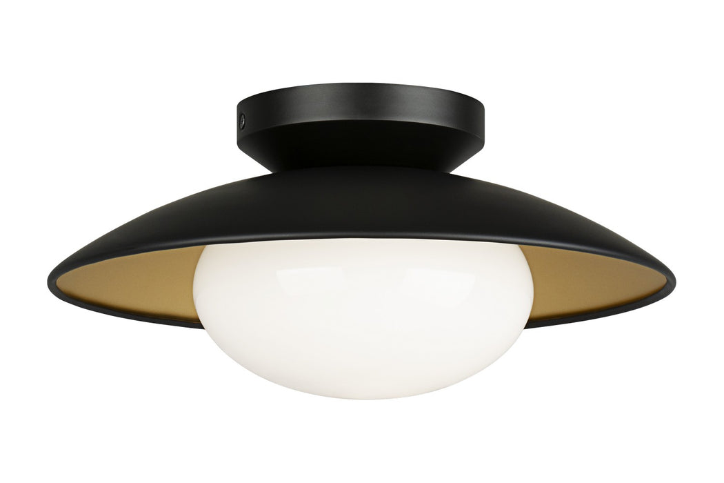 Matteo Lighting - M13111BKOP - One Light Ceiling Mount - Hatley - Black