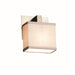 Justice Designs - FAB-8931-55-WHTE-NCKL - One Light Wall Sconce - Textile - Brushed Nickel