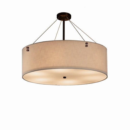 Textile Eight Light Pendant Dark Bronze