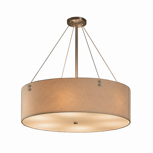 Textile LED Pendant Brushed Nickel