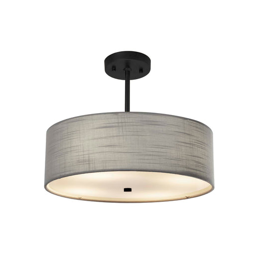 Textile Three Light Pendant Matte Black