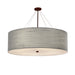 Justice Designs - FAB-9599-GRAY-DBRZ - 12 Light Pendant - Textile - Dark Bronze