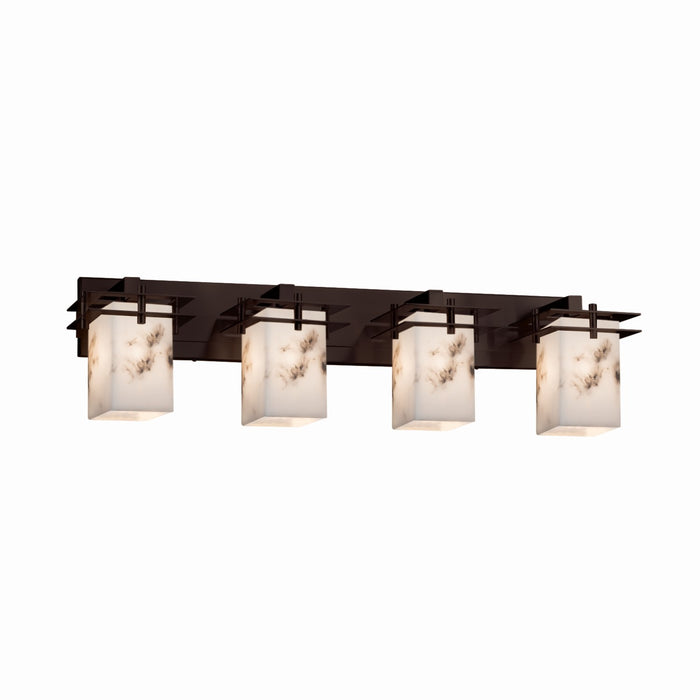 Justice Designs - FAL-8174-15-DBRZ - Four Light Bath Bar - LumenAria - Dark Bronze