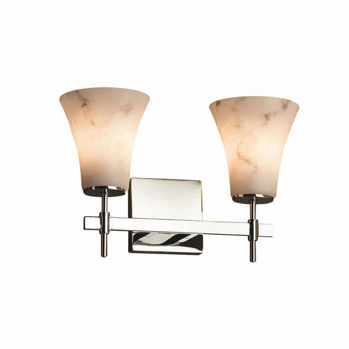 Justice Designs - FAL-8412-20-CROM - Two Light Bath Bar - LumenAria - Polished Chrome