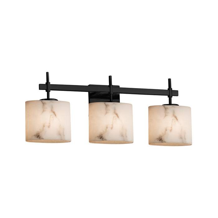 Justice Designs - FAL-8413-30-MBLK - Three Light Bath Bar - LumenAria - Matte Black