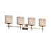 Justice Designs - FAL-8414-30-NCKL - Four Light Bath Bar - LumenAria - Brushed Nickel