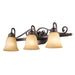 Golden - 4074-3 RBZ - Three Light Vanity Light - Belle Meade - Rubbed Bronze