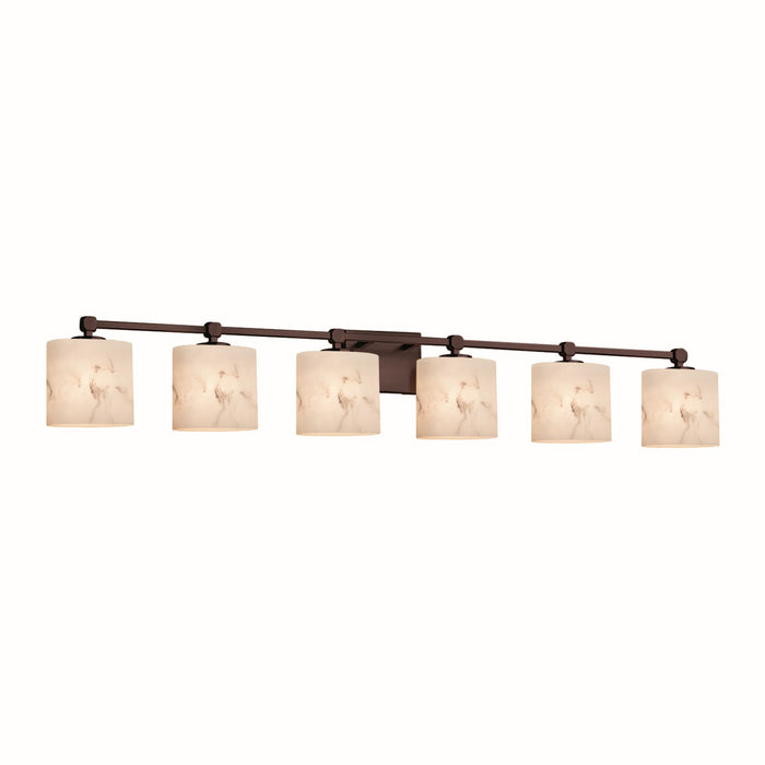 Justice Designs - FAL-8426-30-DBRZ - Six Light Bath Bar - LumenAria - Dark Bronze