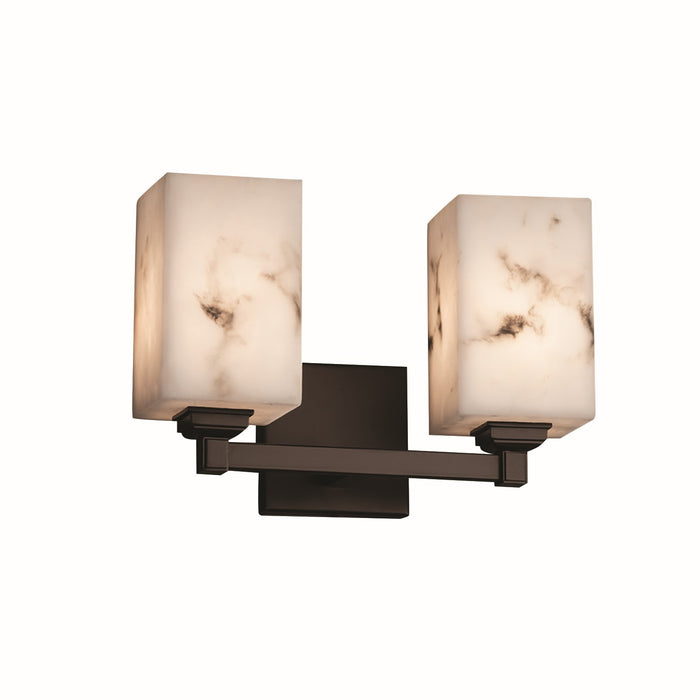 Justice Designs - FAL-8432-15-DBRZ - Two Light Bath Bar - LumenAria - Dark Bronze