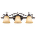 Golden - 4074-3 RBZ - Three Light Vanity Light - Belle Meade - Rubbed Bronze