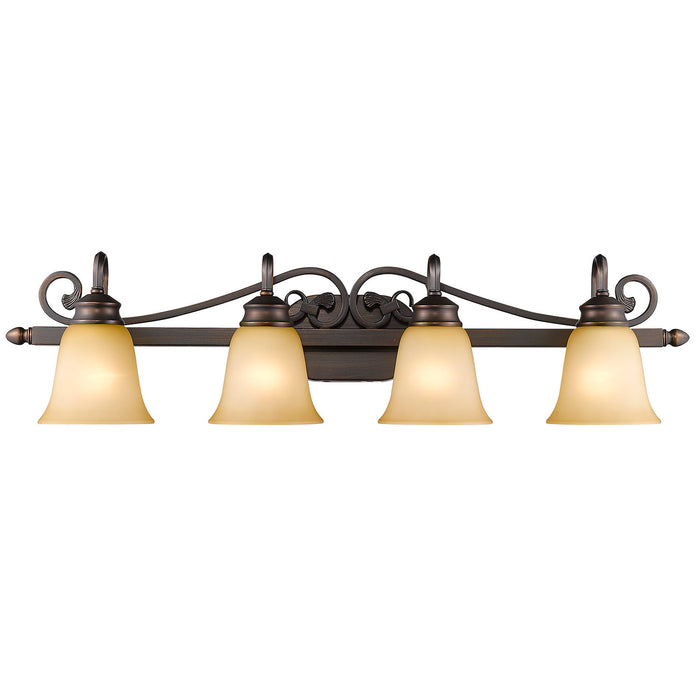 Golden - 4074-4 RBZ - Four Light Vanity - Belle Meade - Rubbed Bronze