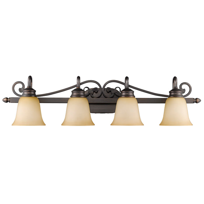 Golden - 4074-4 RBZ - Four Light Vanity - Belle Meade - Rubbed Bronze