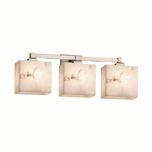 Justice Designs - FAL-8433-55-NCKL - Three Light Bath Bar - LumenAria - Brushed Nickel