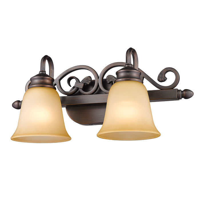 Golden - 4074-2 RBZ - Two Light Vanity - Belle Meade - Rubbed Bronze