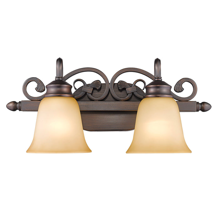 Golden - 4074-2 RBZ - Two Light Vanity - Belle Meade - Rubbed Bronze