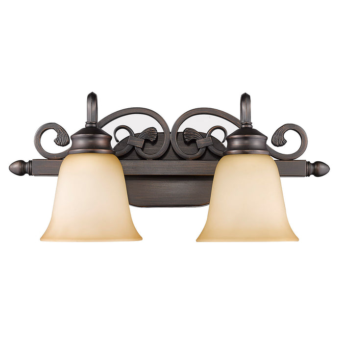 Golden - 4074-2 RBZ - Two Light Vanity - Belle Meade - Rubbed Bronze