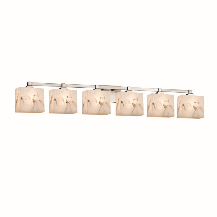 Justice Designs - FAL-8436-55-NCKL - Six Light Bath Bar - LumenAria - Brushed Nickel