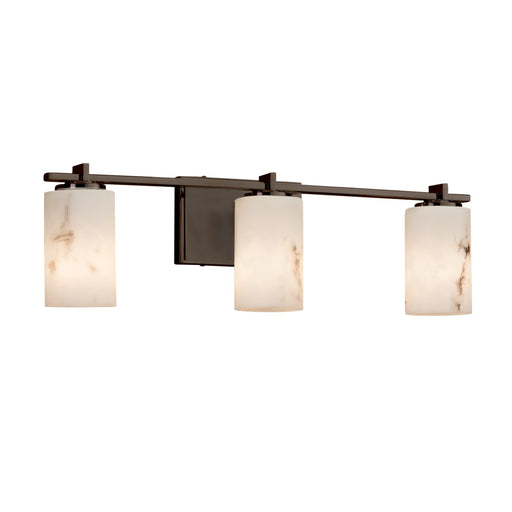 Justice Designs - FAL-8443-10-DBRZ - Three Light Bath Bar - LumenAria - Dark Bronze